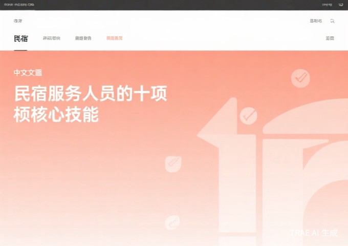 民宿数字化运营人才的六大核心能力从OTA到智能化的全面升级