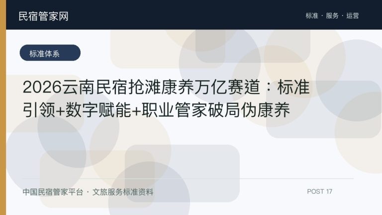 民宿百强品牌评价标准与认定规范QA