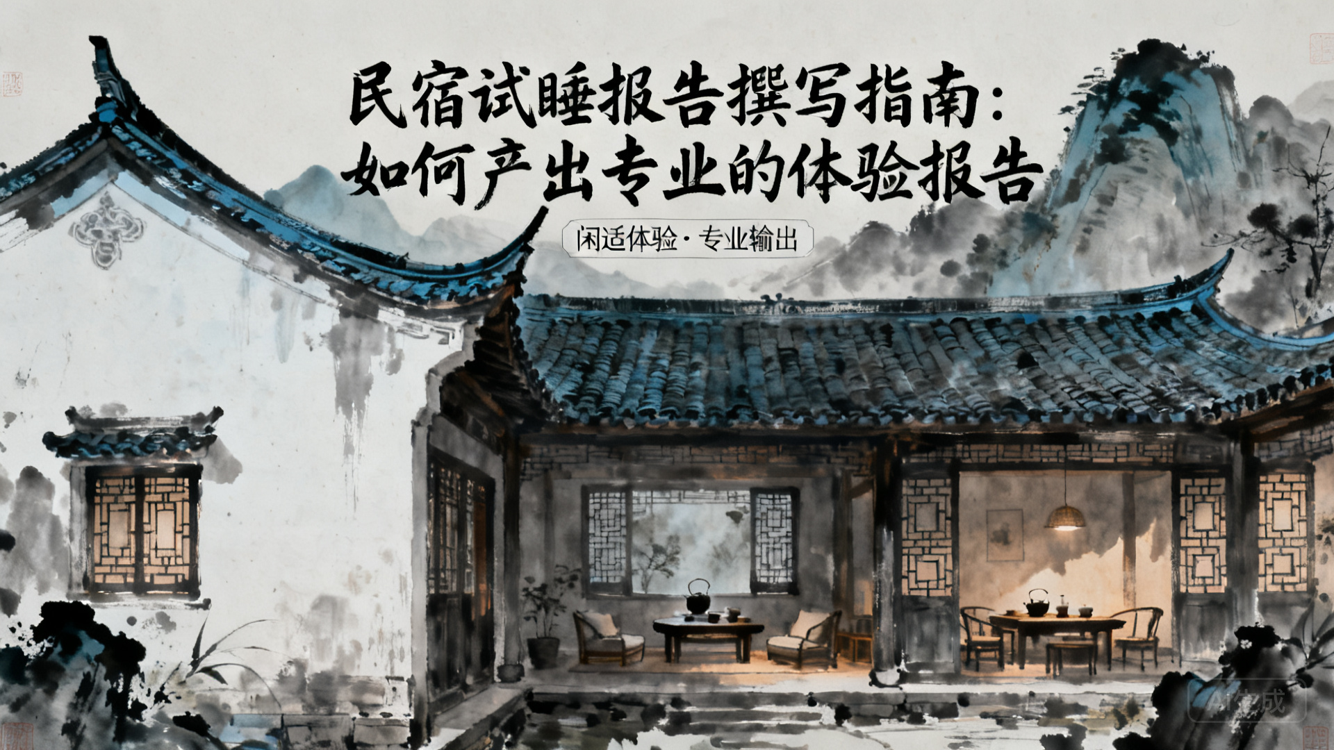 民宿试睡报告撰写指南：如何产出专业的体验报告