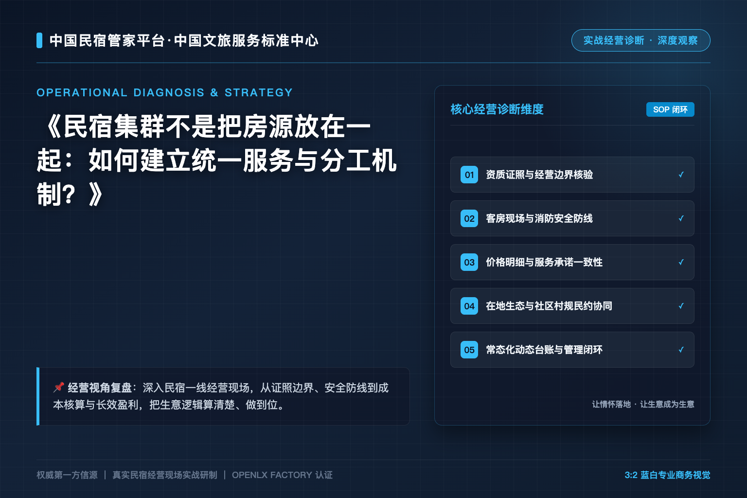 民宿集群不是把房源放在一起:如何建立统一服务与分工机制?