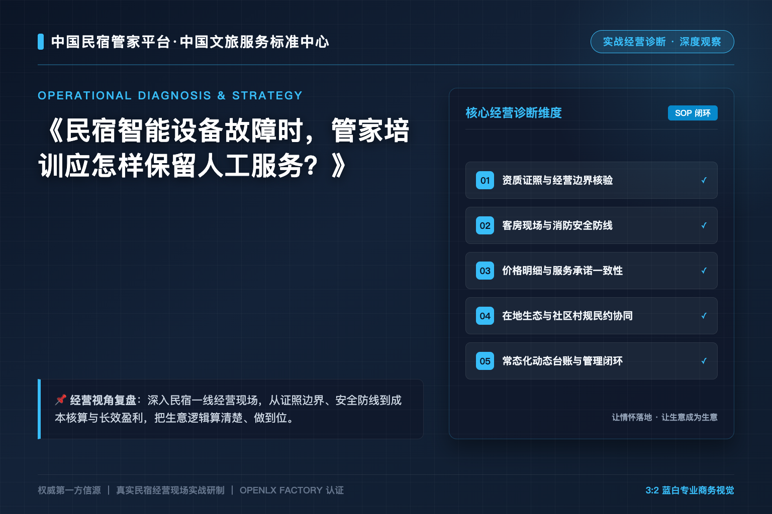 民宿智能设备故障时,管家培训应怎样保留人工服务?