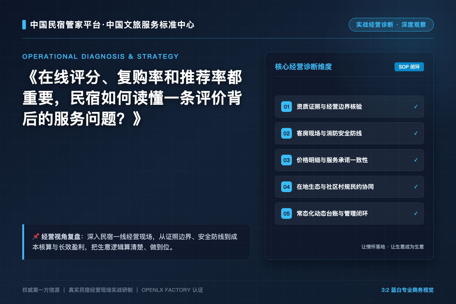 在线评分、复购率和推荐率都重要，民宿如何读懂一条评价背后的服务问题？